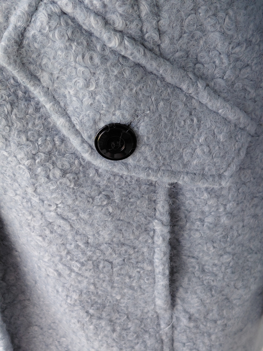 ​NWT Below Zero by Rothschild Light Blue Boucle Faux Wool Jacket Coat Size M - Picture 6 of 16